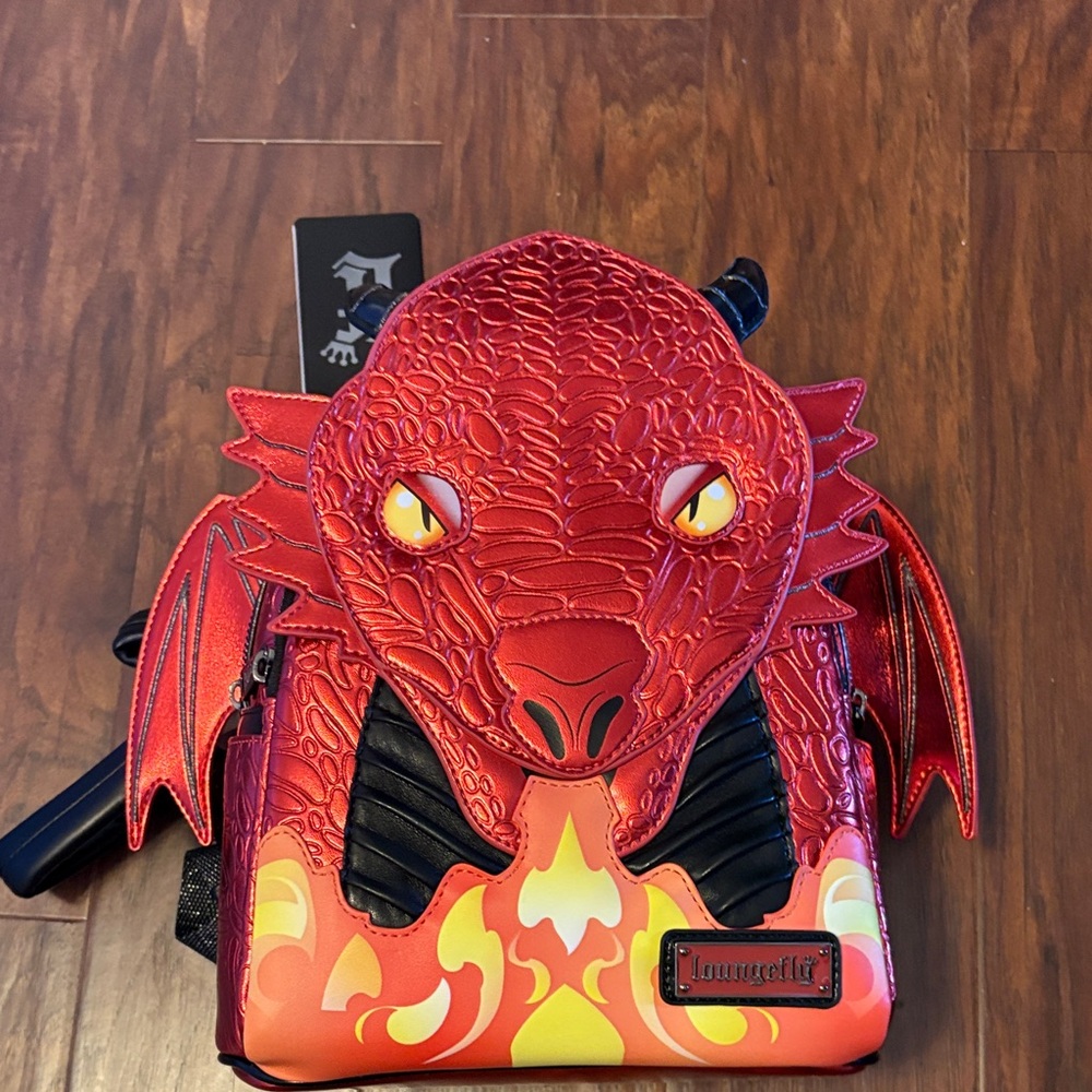 Loungefly Fiery Red Dragon Backpack